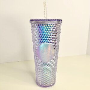 24oz Starbucks‎ Spring 2023 Unicorn Silver Bling Studded Tumbler Venti Cold Cup